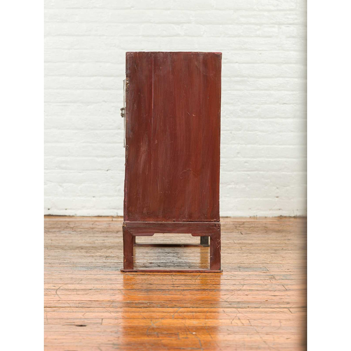 Korean Early 20th Century Side Chest with Traditional Brass Hardware and Legs-10. Asian & Chinese Furniture, Art, Antiques, Vintage Home Décor for sale at FEA Home