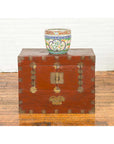 Korean Early 20th Century Chest with Double Doors and Traditional Brass Hardware-15. Asian & Chinese Furniture, Art, Antiques, Vintage Home Décor for sale at FEA Home