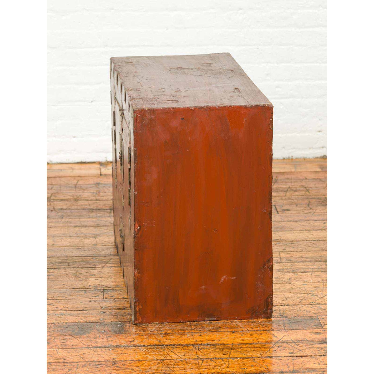 Korean Early 20th Century Chest with Double Doors and Traditional Brass Hardware-10. Asian & Chinese Furniture, Art, Antiques, Vintage Home Décor for sale at FEA Home