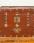 Korean Early 20th Century Chest with Double Doors and Traditional Brass Hardware-2. Asian & Chinese Furniture, Art, Antiques, Vintage Home Décor for sale at FEA Home