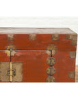 Korean Early 20th Century Chest with Double Doors and Traditional Brass Hardware-7. Asian & Chinese Furniture, Art, Antiques, Vintage Home Décor for sale at FEA Home