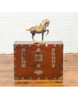 Korean Early 20th Century Chest with Double Doors and Traditional Brass Hardware-3. Asian & Chinese Furniture, Art, Antiques, Vintage Home Décor for sale at FEA Home