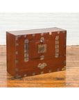 Korean Early 20th Century Chest with Double Doors and Traditional Brass Hardware-11. Asian & Chinese Furniture, Art, Antiques, Vintage Home Décor for sale at FEA Home