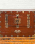 Korean Early 20th Century Chest with Double Doors and Traditional Brass Hardware-2. Asian & Chinese Furniture, Art, Antiques, Vintage Home Décor for sale at FEA Home