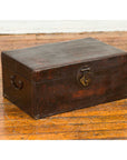 Chinese Qing Dynasty Camphor Blanket Chest with Distressed Patina and Brass Lock-4. Asian & Chinese Furniture, Art, Antiques, Vintage Home Décor for sale at FEA Home