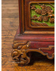 19th Century Madurese Polychrome Three-Drawer Dresser with Carved Floral Motif-16. Asian & Chinese Furniture, Art, Antiques, Vintage Home Décor for sale at FEA Home