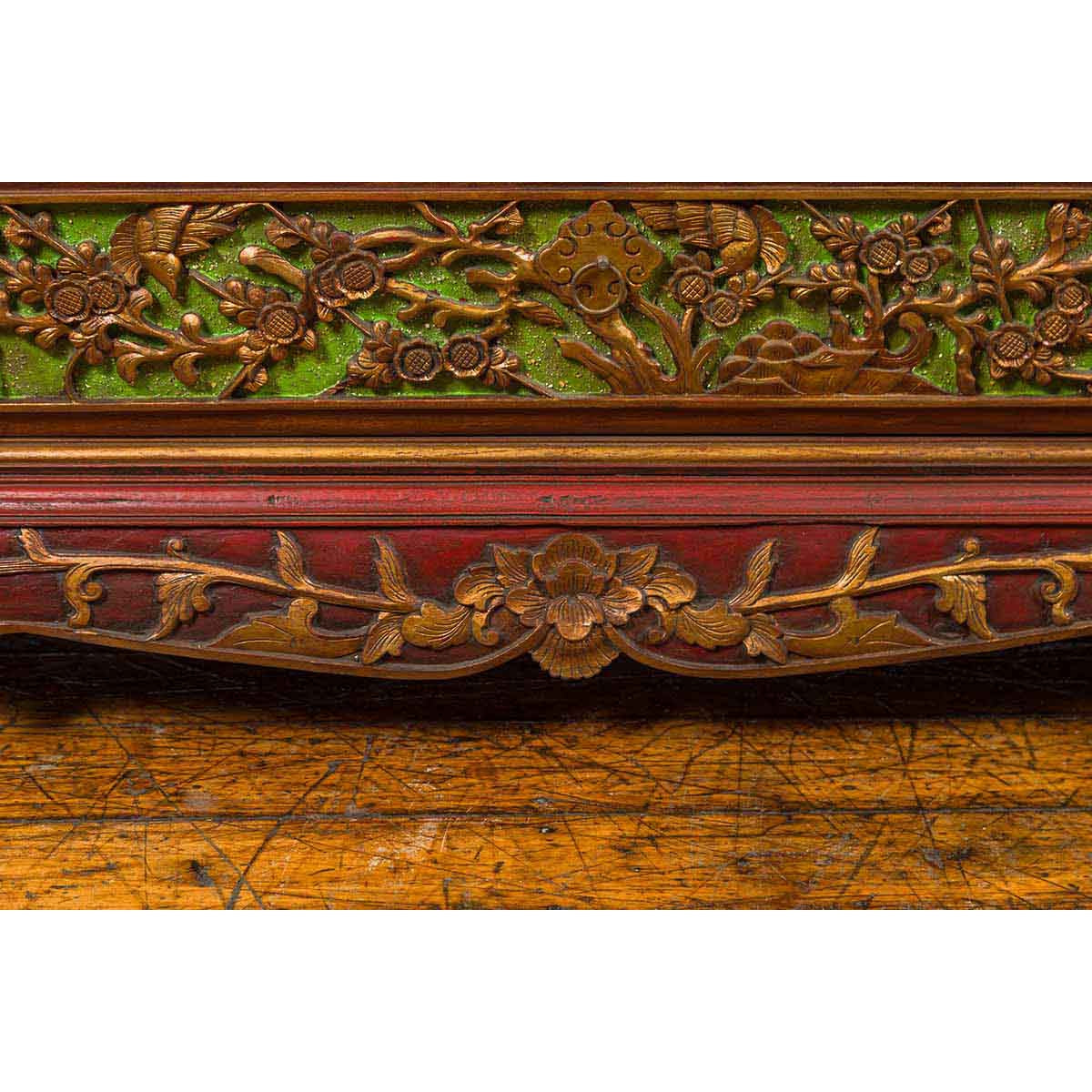 19th Century Madurese Polychrome Three-Drawer Dresser with Carved Floral Motif-14. Asian & Chinese Furniture, Art, Antiques, Vintage Home Décor for sale at FEA Home