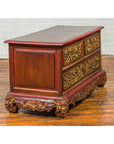 19th Century Madurese Polychrome Three-Drawer Dresser with Carved Floral Motif-7. Asian & Chinese Furniture, Art, Antiques, Vintage Home Décor for sale at FEA Home