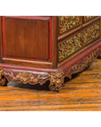 19th Century Madurese Polychrome Three-Drawer Dresser with Carved Floral Motif-15. Asian & Chinese Furniture, Art, Antiques, Vintage Home Décor for sale at FEA Home