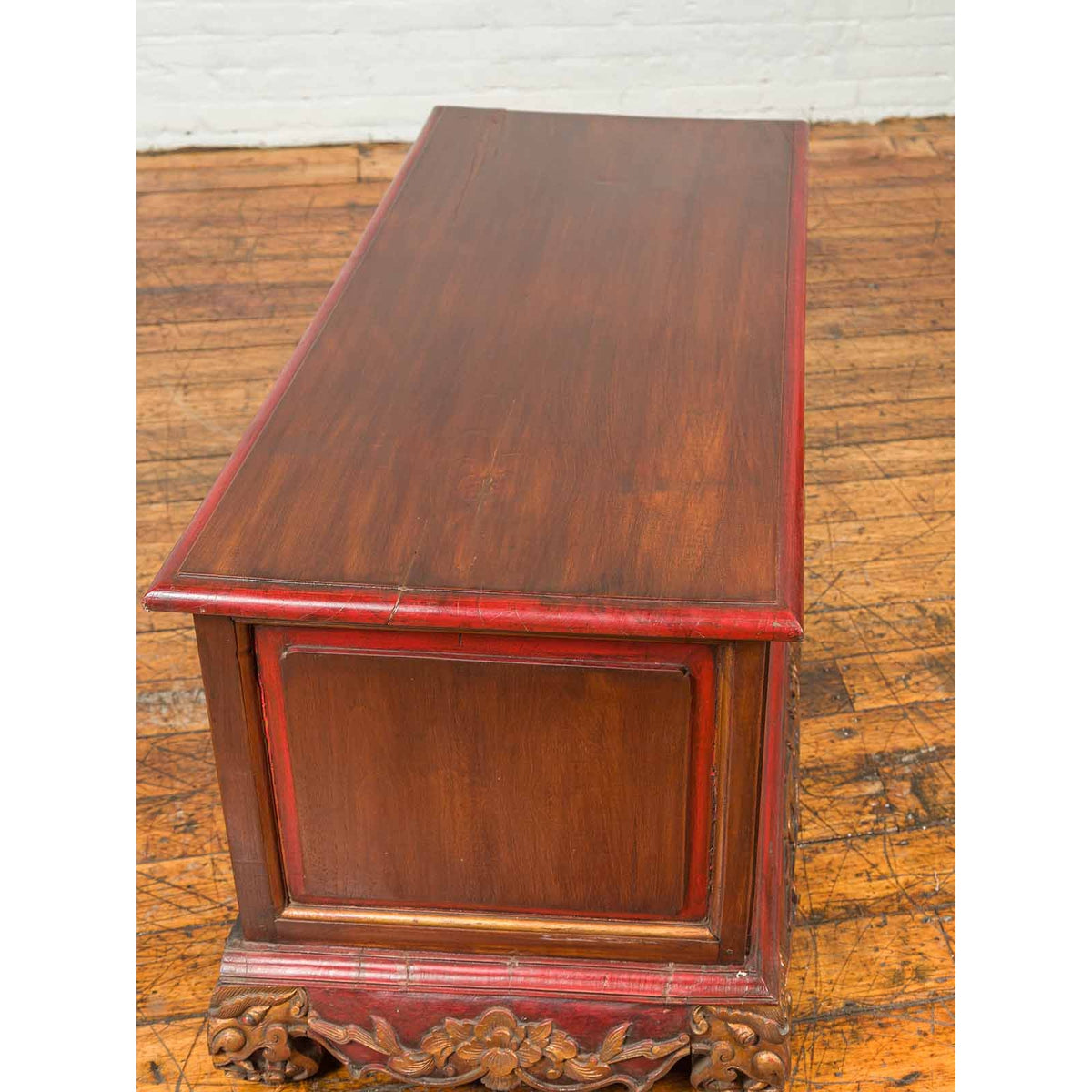 19th Century Madurese Polychrome Three-Drawer Dresser with Carved Floral Motif-18. Asian & Chinese Furniture, Art, Antiques, Vintage Home Décor for sale at FEA Home