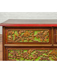 19th Century Madurese Polychrome Three-Drawer Dresser with Carved Floral Motif-8. Asian & Chinese Furniture, Art, Antiques, Vintage Home Décor for sale at FEA Home