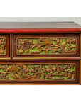 19th Century Madurese Polychrome Three-Drawer Dresser with Carved Floral Motif-9. Asian & Chinese Furniture, Art, Antiques, Vintage Home Décor for sale at FEA Home