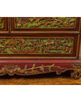 19th Century Madurese Polychrome Three-Drawer Dresser with Carved Floral Motif-13. Asian & Chinese Furniture, Art, Antiques, Vintage Home Décor for sale at FEA Home