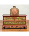 19th Century Madurese Polychrome Three-Drawer Dresser with Carved Floral Motif-3. Asian & Chinese Furniture, Art, Antiques, Vintage Home Décor for sale at FEA Home