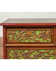 19th Century Madurese Polychrome Three-Drawer Dresser with Carved Floral Motif-7. Asian & Chinese Furniture, Art, Antiques, Vintage Home Décor for sale at FEA Home