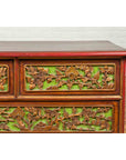 19th Century Madurese Polychrome Three-Drawer Dresser with Carved Floral Motif-8. Asian & Chinese Furniture, Art, Antiques, Vintage Home Décor for sale at FEA Home
