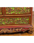 19th Century Madurese Polychrome Three-Drawer Dresser with Carved Floral Motif-9. Asian & Chinese Furniture, Art, Antiques, Vintage Home Décor for sale at FEA Home