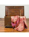Antique Indian Blanket Chest with Bronze Sheathing, Geometric Patterns and Studs-3. Asian & Chinese Furniture, Art, Antiques, Vintage Home Décor for sale at FEA Home
