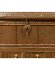 Antique Indian Blanket Chest with Bronze Sheathing, Geometric Patterns and Studs-15. Asian & Chinese Furniture, Art, Antiques, Vintage Home Décor for sale at FEA Home