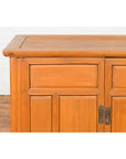 Vintage Chinese Buffet with Paneled Doors, Hidden Drawers and Natural Patina-5. Asian & Chinese Furniture, Art, Antiques, Vintage Home Décor for sale at FEA Home