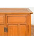 Vintage Chinese Buffet with Paneled Doors, Hidden Drawers and Natural Patina-7. Asian & Chinese Furniture, Art, Antiques, Vintage Home Décor for sale at FEA Home