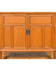 Vintage Chinese Buffet with Paneled Doors, Hidden Drawers and Natural Patina-4. Asian & Chinese Furniture, Art, Antiques, Vintage Home Décor for sale at FEA Home