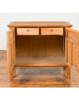 Vintage Chinese Buffet with Paneled Doors, Hidden Drawers and Natural Patina-12. Asian & Chinese Furniture, Art, Antiques, Vintage Home Décor for sale at FEA Home
