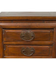 Vintage Chinese Side Chest with Three-Drawers and Traditional Hardware-6. Asian & Chinese Furniture, Art, Antiques, Vintage Home Décor for sale at FEA Home