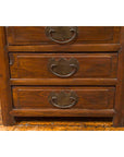 Vintage Chinese Side Chest with Three-Drawers and Traditional Hardware-7. Asian & Chinese Furniture, Art, Antiques, Vintage Home Décor for sale at FEA Home