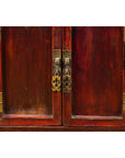 Chinese Antique Ming Dynasty Style Red Rose Console Cabinet with Everted Flanged-8. Asian & Chinese Furniture, Art, Antiques, Vintage Home Décor for sale at FEA Home