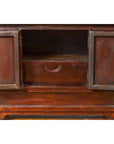 Chinese Antique Ming Dynasty Style Red Rose Console Cabinet with Everted Flanged-10. Asian & Chinese Furniture, Art, Antiques, Vintage Home Décor for sale at FEA Home