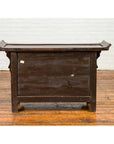 Chinese Antique Ming Dynasty Style Red Rose Console Cabinet with Everted Flanged-14. Asian & Chinese Furniture, Art, Antiques, Vintage Home Décor for sale at FEA Home