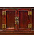 Chinese Antique Ming Dynasty Style Red Rose Console Cabinet with Everted Flanged-5. Asian & Chinese Furniture, Art, Antiques, Vintage Home Décor for sale at FEA Home