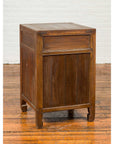 Vintage Chinese Midcentury Two-Toned Side Table with Drawer and Double Doors-4. Asian & Chinese Furniture, Art, Antiques, Vintage Home Décor for sale at FEA Home