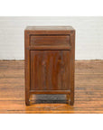 Vintage Chinese Midcentury Two-Toned Side Table with Drawer and Double Doors-5. Asian & Chinese Furniture, Art, Antiques, Vintage Home Décor for sale at FEA Home
