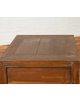 Vintage Chinese Midcentury Two-Toned Side Table with Drawer and Double Doors-10. Asian & Chinese Furniture, Art, Antiques, Vintage Home Décor for sale at FEA Home