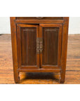 Vintage Chinese Midcentury Two-Toned Side Table with Drawer and Double Doors-7. Asian & Chinese Furniture, Art, Antiques, Vintage Home Décor for sale at FEA Home
