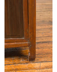 Vintage Chinese Midcentury Two-Toned Side Table with Drawer and Double Doors-11. Asian & Chinese Furniture, Art, Antiques, Vintage Home Décor for sale at FEA Home