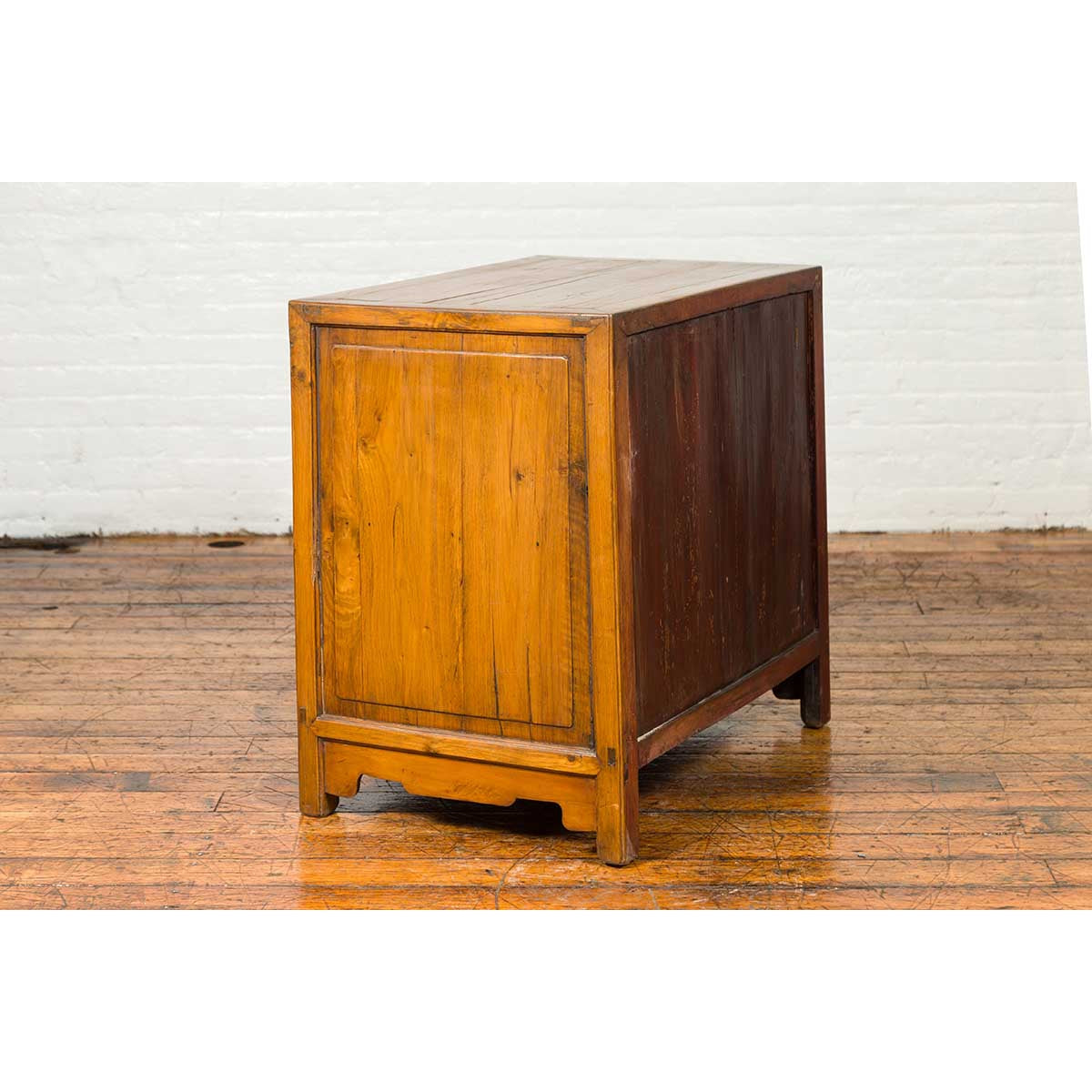 Antique Chinese Side Chest with Carved Motifs, Two Drawers and Double Doors-12. Asian & Chinese Furniture, Art, Antiques, Vintage Home Décor for sale at FEA Home