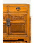 Antique Chinese Side Chest with Carved Motifs, Two Drawers and Double Doors-7. Asian & Chinese Furniture, Art, Antiques, Vintage Home Décor for sale at FEA Home