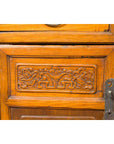 Antique Chinese Side Chest with Carved Motifs, Two Drawers and Double Doors-6. Asian & Chinese Furniture, Art, Antiques, Vintage Home Décor for sale at FEA Home