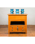 Chinese Vintage Natural Elmwood Console Cabinet with Removable Top and Doors-3. Asian & Chinese Furniture, Art, Antiques, Vintage Home Décor for sale at FEA Home