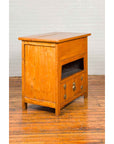 Chinese Vintage Natural Elmwood Console Cabinet with Removable Top and Doors-13. Asian & Chinese Furniture, Art, Antiques, Vintage Home Décor for sale at FEA Home