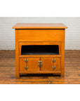 Chinese Vintage Natural Elmwood Console Cabinet with Removable Top and Doors-4. Asian & Chinese Furniture, Art, Antiques, Vintage Home Décor for sale at FEA Home