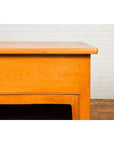 Chinese Vintage Natural Elmwood Console Cabinet with Removable Top and Doors-6. Asian & Chinese Furniture, Art, Antiques, Vintage Home Décor for sale at FEA Home