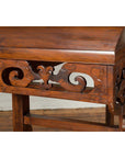 Large Chinese Qing Dynasty Everted Flange Altar Console Table with Carved Apron-10. Asian & Chinese Furniture, Art, Antiques, Vintage Home Décor for sale at FEA Home