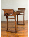 Large Chinese Qing Dynasty Everted Flange Altar Console Table with Carved Apron-6. Asian & Chinese Furniture, Art, Antiques, Vintage Home Décor for sale at FEA Home