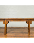 Chinese Ming Style Altar Table with Foliage Carved Frieze and Open Fretwork-4. Asian & Chinese Furniture, Art, Antiques, Vintage Home Décor for sale at FEA Home