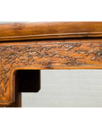 Chinese Ming Style Altar Table with Foliage Carved Frieze and Open Fretwork-11. Asian & Chinese Furniture, Art, Antiques, Vintage Home Décor for sale at FEA Home