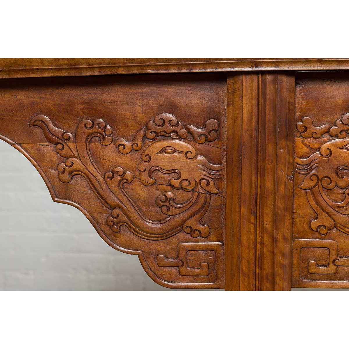 Ming Style Altar Table with Everted Flanges, Cloud Motifs and Mythical Creatures-15. Asian & Chinese Furniture, Art, Antiques, Vintage Home Décor for sale at FEA Home